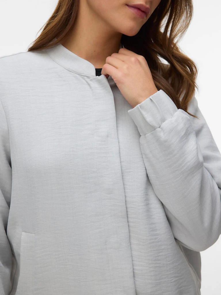 Vmjasmina Ls Bomber Jacket Exp - Lichtgrijs - Afbeelding 5