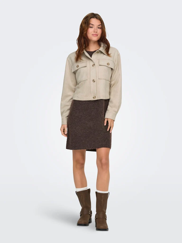 Onlbelicia Life Faux Suede Jacket Cc Otw - Beige - Afbeelding 5