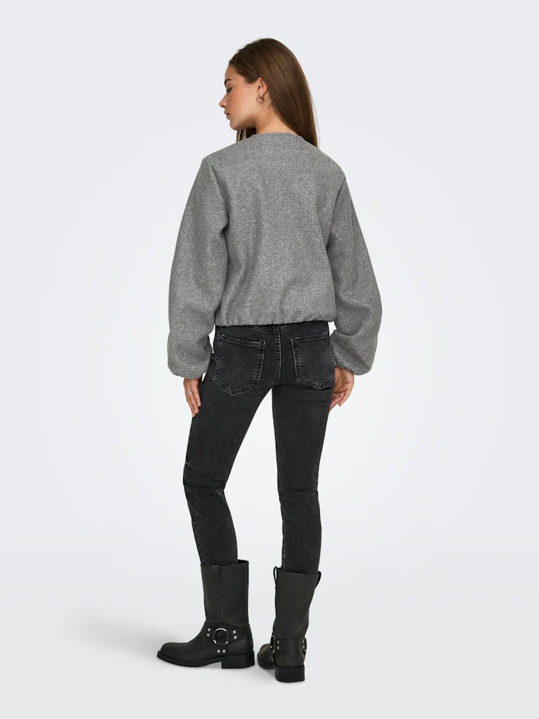 Jdyofir Balloon Short Jacket Otw Yfm - Grijs Melee - Afbeelding 7