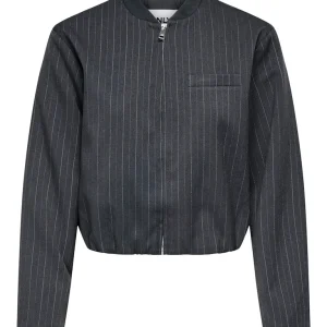 Onlaggie Life L/s Pinstripe Bomber Tlr - Grijs Dessin