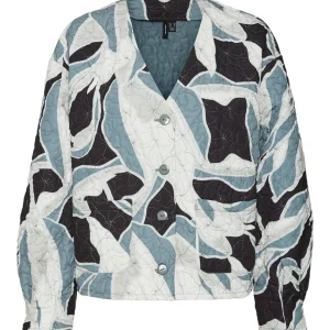 Vmsjane Beaquilt Ls Shacket Wvn Ga - Zwart Dessin