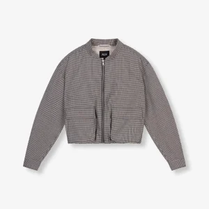 Wover Cropped Boucle Jacket - Zwart Dessin