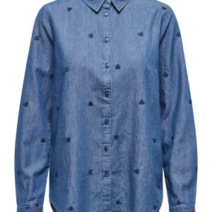 Jdylove L/s Embr Shirt - Blue Denim