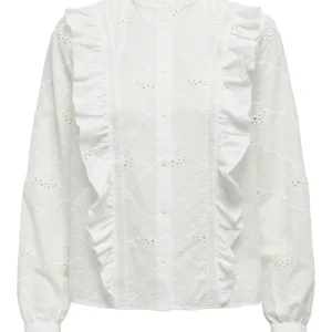 Onlnew Vanessa Life Ls Emb Shirt Wv - Wit