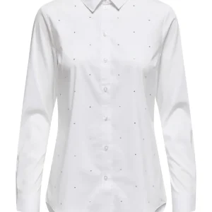 Jdymio L/s Studs Shirt Wvn - Wit