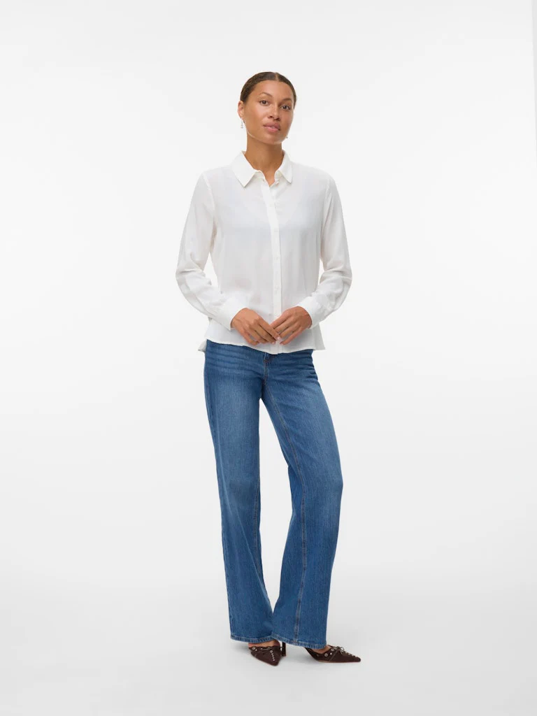 Vmbumpy L/s Basic Shirt Wvn Ga Noos - Off-white - Afbeelding 3