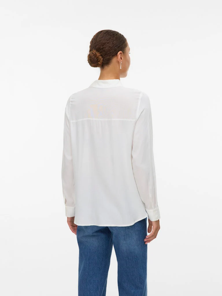 Vmbumpy L/s Basic Shirt Wvn Ga Noos - Off-white - Afbeelding 5