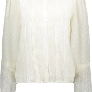 Onlpixie Ls Dobby Button Top Wvn - Off-white