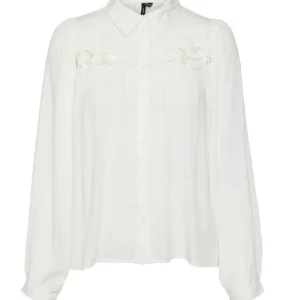 Vmkaren Ls Shirt Wvn Ga - Off-white