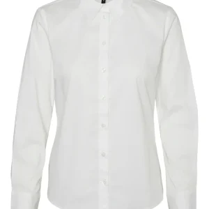 Vmanna Ls Fitted Shirt Wvn Ga Noos - Off-white