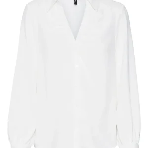 Vmgalina L/s Shirt Wvn Btq - Off-white