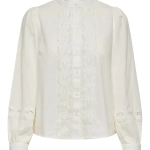 Jdyflo L/s Lace Shirt Wvn - Off-white