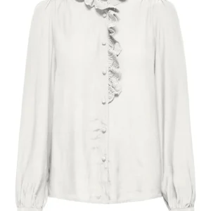 Jdyamy Ls Frill Shirt - Ecru