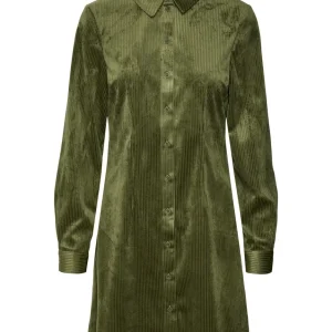 Vmtrim Ls Short Shirt Dress Wvn - Groen