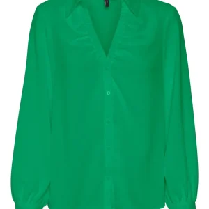 Vmgalina L/s Shirt Wvn Btq - Groen