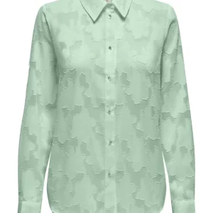 Onlfiona Ls V-neck Button Down Wvn - Mint