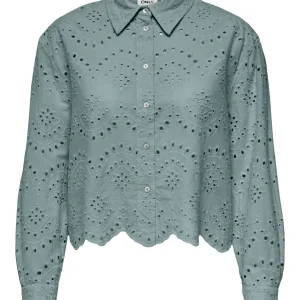 Onlvalais L/s Shirt Wvn Noos - Oud Groen