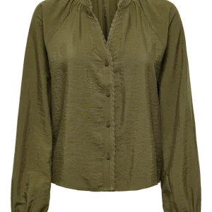 Jdyloli L/s Lace Shirt Wvn Dia - Army
