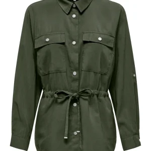 Onlaris Life 4/5 Fem Cargo Jacket C - Donkergroen