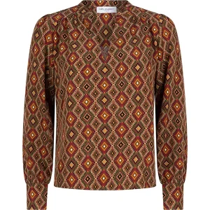 Blouse Violet - Groen Dessin