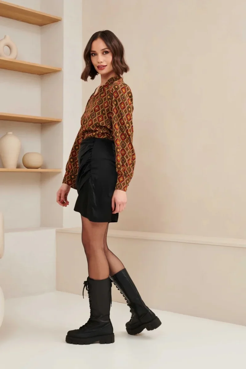 Blouse Violet - Groen Dessin - Afbeelding 5