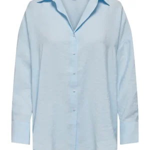 Onlzazima L/s Loose Shirt Wvn - Lichtblauw