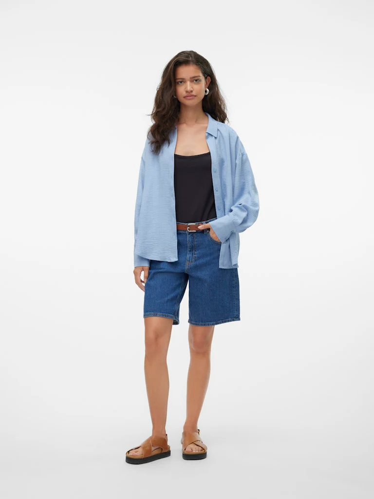 Vmmelaney Queeny Ls Shirt - Lichtblauw - Afbeelding 4