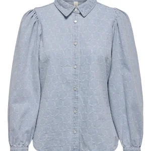Onlrocco-eliza Ls Dnm Shirt Bj - Blue Denim