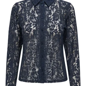 Jdyjulia L/s Lace Shirt Jrs - Navy