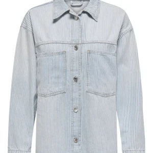 Onlemmie L/s Striped Dnm Shirt Tai - Blauw Dessin