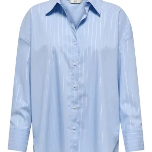 Jdymio L/s Lurex Loose Shirt Wvn Noos - Blauw Dessin