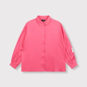 Ladies Woven Satin Blouse - Koraal Rood