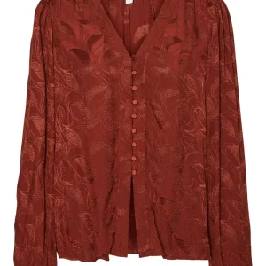 Vmmola L/s Shirt Wvn Btq - Steenrood