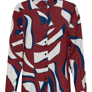 Jdycelina L/s Shirt Wvn - Rood Dessin