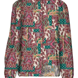 Vmdita L/s Shirt Wvn Lcs - Rood Dessin