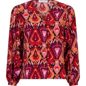 Blouse Livie - Rood Dessin