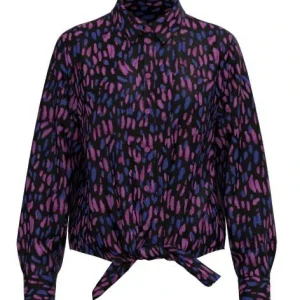 Onllane Ls Knot Shirt Cs Ptm - Paars Dessin