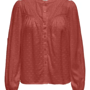 Jdyjade Life L/s Dobby Lace Shirt W - Brique