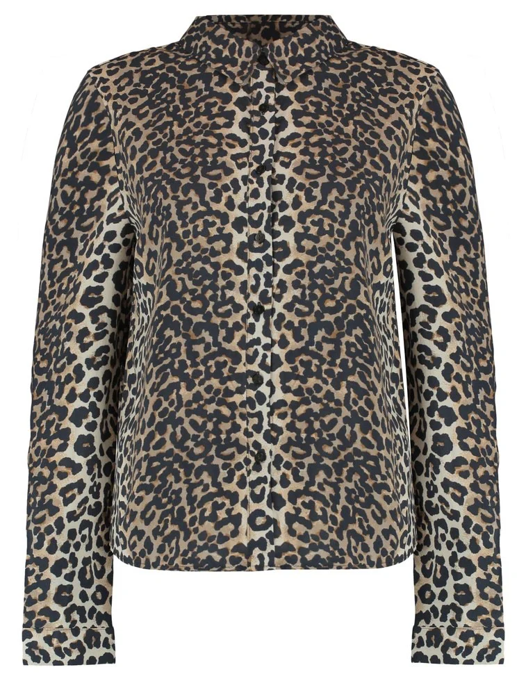 Onlnova Life Vis L/s Lynne Shirt Ao - Bruin Dessin - Afbeelding 2