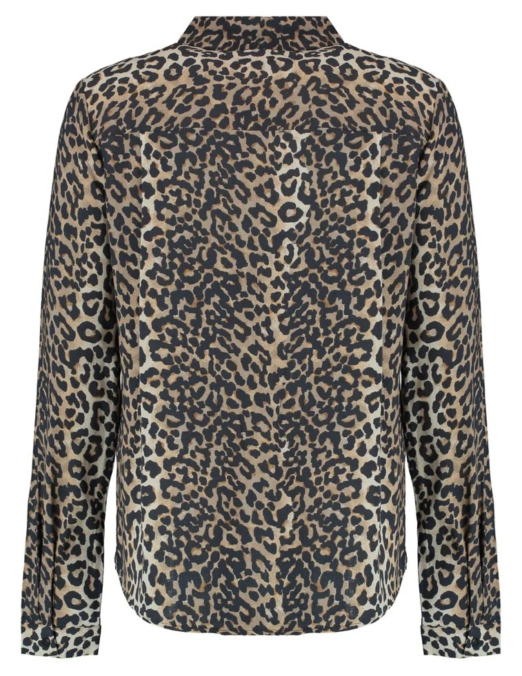 Onlnova Life Vis L/s Lynne Shirt Ao - Bruin Dessin - Afbeelding 3