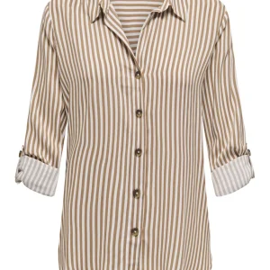 Jdylaurel Life L/s Shirt Wvn Dia - Bruin Dessin