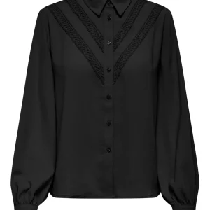 Jdyrachel L/s Lace Shirt Wvn - Zwart