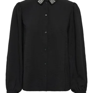 Jdyrachel Life L/s Beaded Shirt Wvn - Zwart