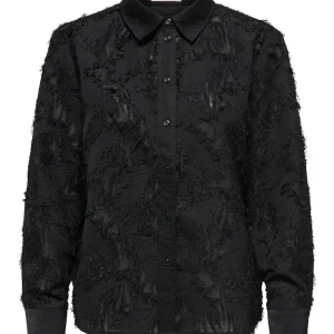 Jdytess L/s Contrast Loose Shirt Wvn - Zwart