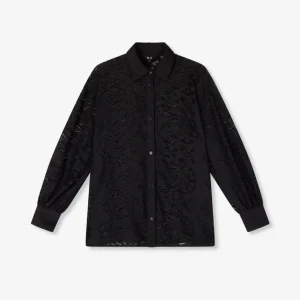 Heavy Lace Blouse - Zwart