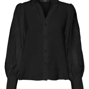 Vmosla Ls Shirt Wvn - Zwart