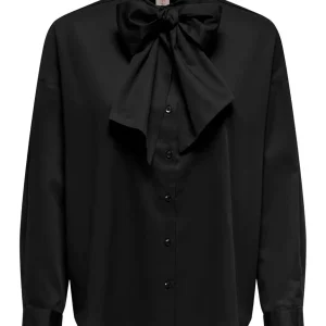 Onldinna Ls Bow Shirt Wvn - Zwart