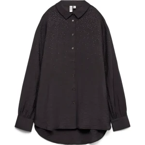 Vmherdis Ls Shirt Wvn Btq Ga - Antraciet