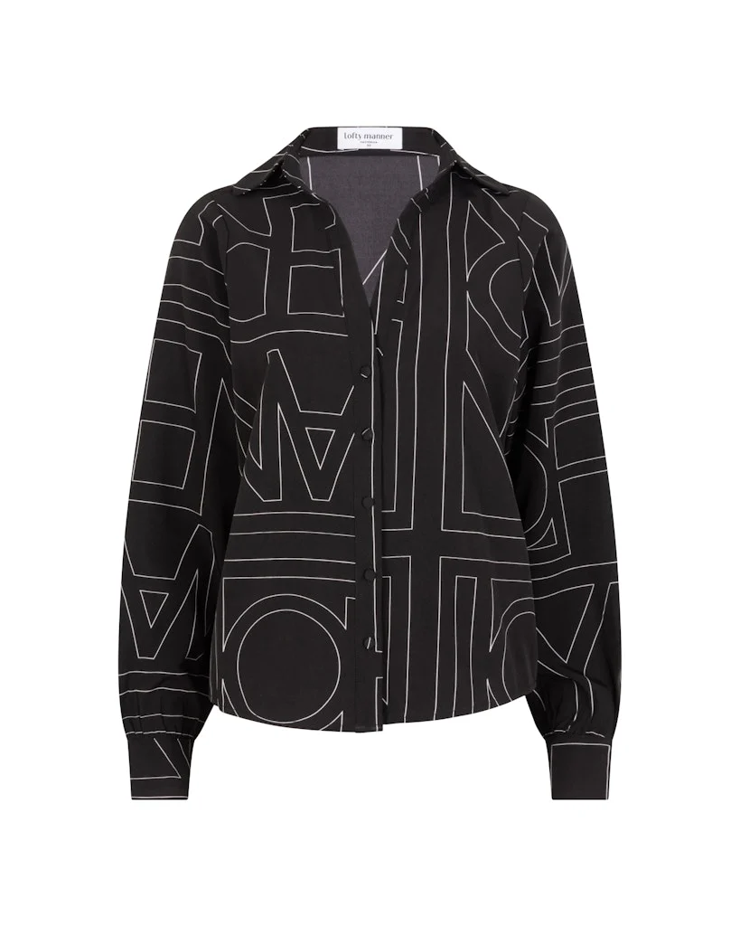 Blouse Eve - Zwart Dessin