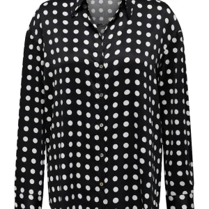Onllydia Ls Satin Shirt - Zwart Dessin